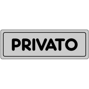 SELF-ADHESIVE SIGN CM 15X5 'PRIVATO'