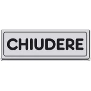 SELF-ADHESIVE SIGN CM.15X5 'CHIUDERE'