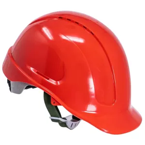 ABS HELMET RED WITH CHIN STRAP ART. E1