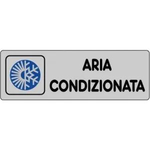 SELF-ADHESIVE SIGN CM 15X5 'ARIA CONDIZIONATA'