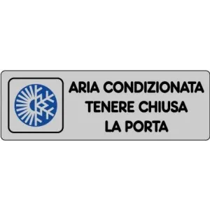 SELF-ADHESIVE SIGN CM 15X5 'ARIA CONDIZIONATA'