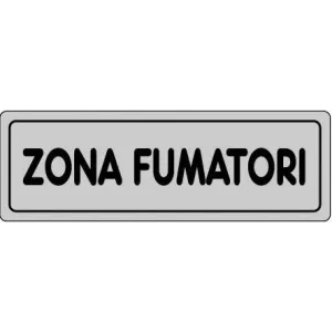 SELF-ADHESIVE SIGN CM 15X5 'ZONA FUMATORI'