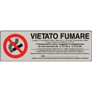 SELF-ADHESIVE SIGN CM.15X5 'VIETATO FUMARE'