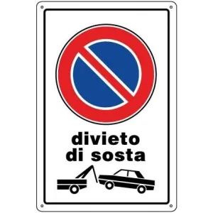 PVC SIGN CM 30X20 'DIVIETO DI SOSTA'