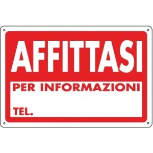 PVC SIGN CM 30X20 'AFFITTASI'