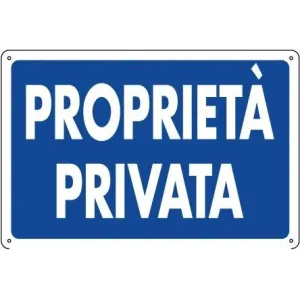 PVC SIGN CM 30X20 'PROPRIETA' PRIVATA'