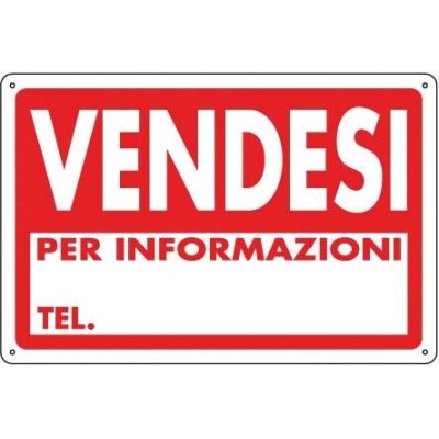 CARTELLO PVC CM 30X20 VENDESI