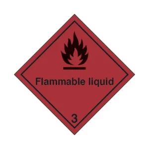 SELF-ADHESIVE SIGN CM 30X30 ('LIQUIDI INFIAMM. CL.3')