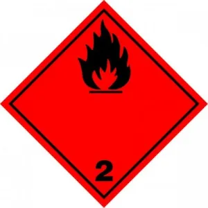 SELF-ADHESIVE SIGN CM 30X30 ('GAS CLASSE 2')