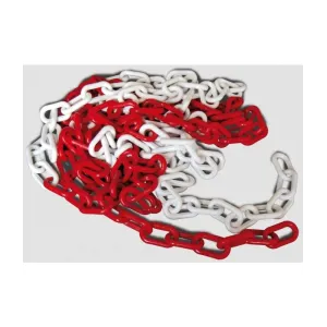 PLASTIC CHAIN WHITE-RED MM.6